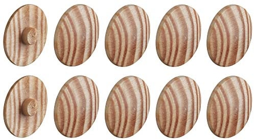 cyclingcolors 10x Abdeckkappen Schrauben Naturholz 18 mm rastex minifix 15 schraubenkappen, Kiefer
