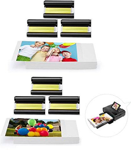 2 Pack KP-108IN Kompatibel mit Canon Selphy CP1500 Fotopapier und Kartusche KP108IN 3115B001(AA) für Selphy CP1500 CP1300 CP1200 CP1000 CP910 Fotodrucker, 216 Papier (100 x 148mm) + 6 Patrone