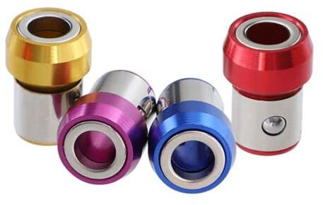 Magnetic Ring Alloy Electric Magnetic Ring Screwdriver Bits Anti-Corrosion Strong Cross Magnetizer Hand Drill Bit Magnetic Ring 3 Pieces Supplied.