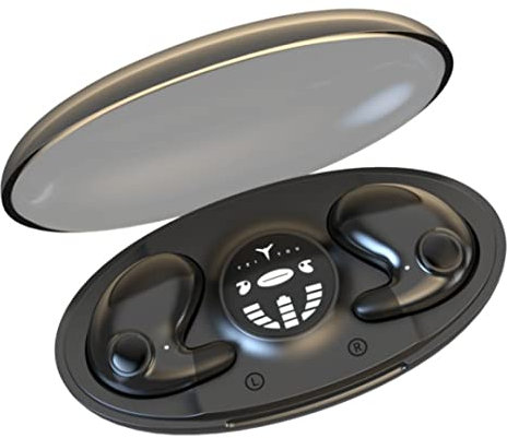 HoveeLuty Invisible Earphones Sleep Wireless Earphones Waterproof Mini Wireless Earbud Noise Cancelling Earbud for Sports Black