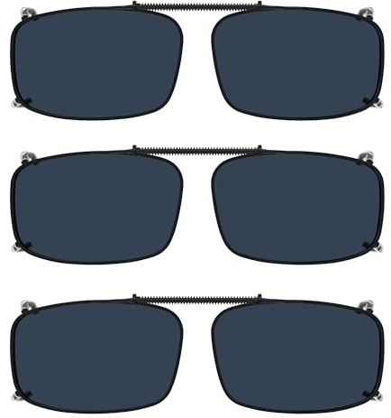 Eyekepper Clip on Sunglasses Over Eyeglasses for Men, 57 * 39MM | Sunglass Clips, Polarized Clip-on Shades, Men's Clip ons, Clipon for Women, Attachment for Eyeglass, Snap on 57mmX39mm Lenses