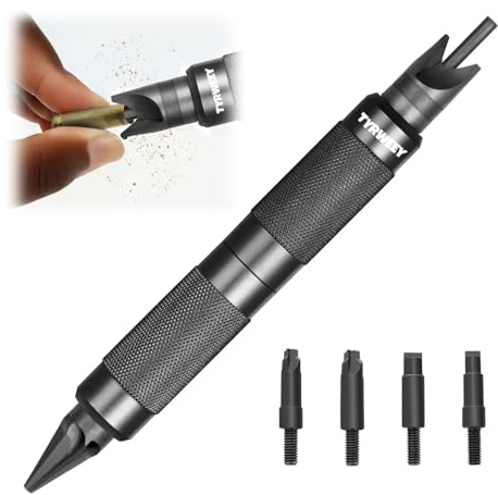 TYRWEEY Case Prep Multitool, Fallfasen-Entgratwerkzeuge zum Nachladen, Primer-Taschenreibahlen und Reiniger zum Entfernen von Crimpen (schwarz)