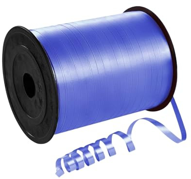 450m Geschenkband Dunkelblau 5mm Breit,Kräuselband Geschenkbänder Schleifenband Glitzer Ballonband Ringelband,Dekoband für Weihnachten Neujahr Hochzeit Geburtstag Geschenkverpackung Ballonverschlüsse