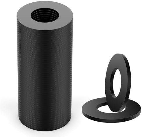50 Stück Unterlegscheiben, M5 Flach Unterlegscheiben, Schwarz Kohlenstoffstahl Dichtung, Karosseriescheiben für Schrauben, Muttern, Gewindestange, M5 x 10mm x 1mm