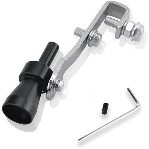wulakesihai Turbo sound,Turbo sound whistle, Auspuff Sound Booster Pfeife,Für Turbolader Pfeifen Im Auto,Universal Turbo Whistle Soundgenerator Tuning - Auspuffpfeife Für Endrohre,Größe S(Schwarz)