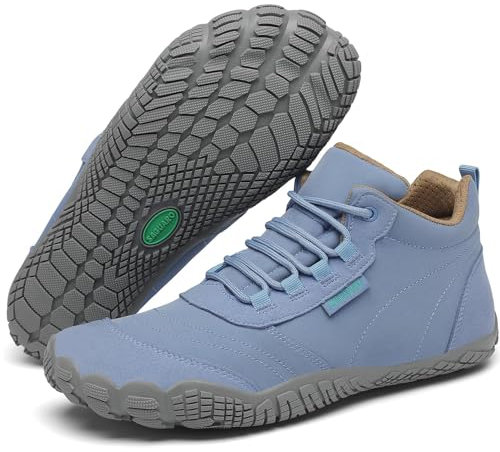 SAGUARO Barfußschuhe Herren Barfuss Schuhe Damen Barfusschuhe Leicht Zehenschuhe Bequem Fitnessschuhe rutschfest Traillaufschuhe Barefoot Shoes mit Zero-Drop Sohle Himmel Blau,EU Gr.39