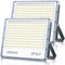 TASINUO Focos LED Exterior 200W 2 Piezas, 20000LM 7000K Blanco Frío Luces Led Exterior, IP67 Impermeable Luz Exterior, 200 LEDs Potente Lampara para Jardin, Terraza, Garaje, Fábrica