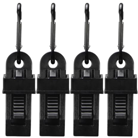 Heavy Duty Clamps for Tarpaulins Canopies Tarps Clips with Hooks, Clamps for Awnings, Caravans, Pool Covers, Camping