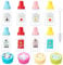 8 Pcs Mini Sauce Containers & 4 Pcs Condiment Boxes, 25ML Squeezy Sauce Bottles with Screw Cap, Portable Ketchup/Honey/Soy Sauce/Salad Dressing Bottle Dispensers for Office, Lunch Box, Picnic