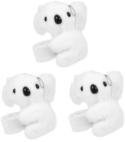 Amosfun 3 Stück Armband Partygeschenke Koala Stofftier Schnapparmbänder Partygeschenk Tier Schlagarmband Partyzubehör Schnapparmbänder Große Klatscharmbänder Spielzeug Party