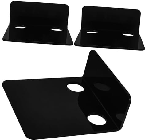 VICASKY 3 Stück Wandregal Für Lautsprecher Schwebende Regale Monitorhalterung Acryl-Router-Halterung Einfache Installation An Glatten Wänden