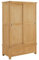 The Furniture Market | Marbury Oak | Double Wardrobe | Sliding Door Wooden Wardrobe | Full-Length Hanging Rail & Storage Drawers | Classic Country Style | H 1910mm x W 1190mm x D 570mm