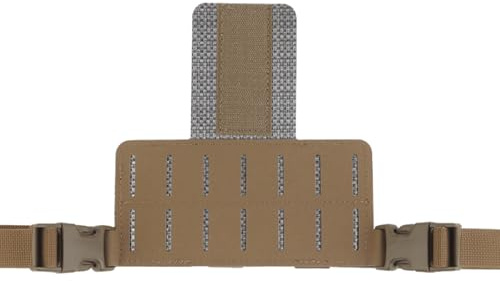 FoldPanel MOLLE Hanging Holder for PRC 152/148 Radio Case, Plate Carrier for Walkie Talkies Pouch with Adjustable Chest Strap & Buckle, Expanded Chest Rig Attached to Tactical Vest by Hook Loop(CB)