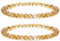 Landorilo 2 Stück Naturstein Runde Perlen Stretch Armband (4mm) für Damen Herren, Yoga Heilstein Armbänder, Freundschaftsarmband, Paar-Armband, Ersatzperlen Inklusive(2R 3A Citrin)