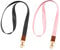 Pack Of 2 Schlüselband Schwarz Schlüsselbänder mit Leder Lanyard Schlüsselband Mit Karabiner Schlüsselband Lang Schlüsselband Männer Key Lanyards für Schlüssel Id Badge Card Holder (Schwarz+Rosa）