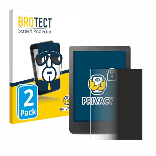 BROTECT Blickschutzfolie für Kobo Clara HD (6) | 2 Stück Anti-Spy Displayschutz Made in Germany E-Book-Reader Privacy Screen Protector Blaulichtfilter Klare Folie