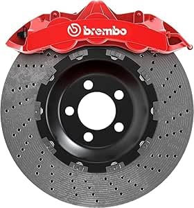 Caliper Sticker Suitable for Brembo Pack of 8 Heat Resistant Performance Tuning Car Sticker JDM Sticker Brake Caliper Decals Suitable for All Vehicles (White)