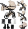 Junama Kinderwagen Space Eco 2in1 3in1 4in1 (02 - Beige, 3in1 mit Autositz)