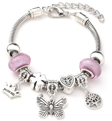 IKOPFLN Schmetterling Armband - Verstellbares Charm-Anhänger für Mädchen und Teenager