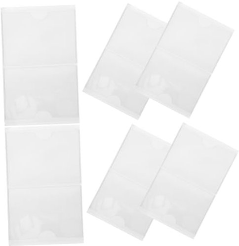 JEWEDECO Selbstklebende Transparente Kartenhalter Tasche 9x7,5cm 12 Stück Pvc Kartenfächer Zur Organisation Von Ausweisen Und Etiketten Für Büro Zuhause Und Reisen