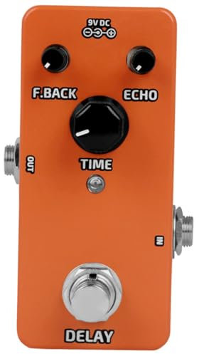 ERINGOGO Analog Stereo Guitar Delay Pedal Mini Electric Guitar Effects Pedal Orange Effect Accessory