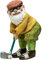 HOHOVYVY Nain de jardin - Statue de golfeur - Décoration de jardin - En résine - Pour pelouse et terrasse - 12 x 5 x 6 cm (1 pièce)