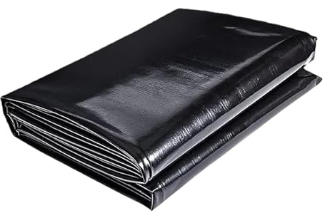 PINGSANL Lámina para Estanque 550 x 1500 cm Flexible Lámina Flexible para Estanques Fcil de Cortar para Fuente Jardín Lago Artificial, Negro
