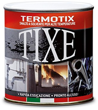 TIXE Vernici per Alte Temperature – Resistente a Calore Intenso per Metallo e Superfici Tecniche, Nero 250 ml