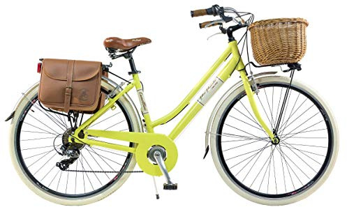 Via Veneto by Canellini Bici Vélo Citybike Byciclette CTB Femme Dame Vintage Retro Via Veneto Aluminium (Jaune, 46)