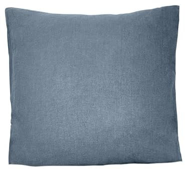 Proflax Svenja Kissenbezug Kissenhülle, leichtes Uni-Leinen 40x40 cm, Denim (Blau)