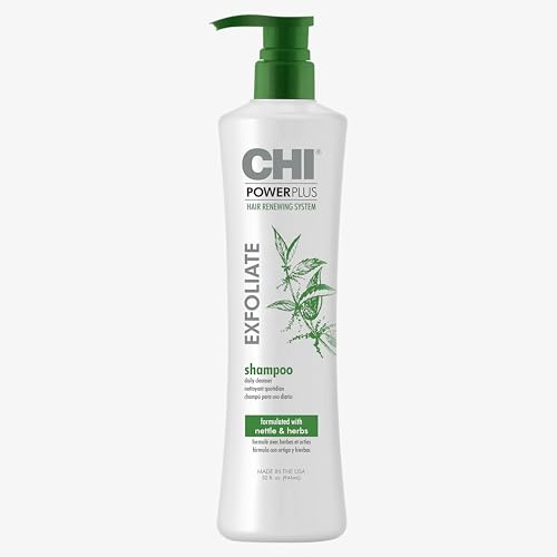 CHI Power Plus Exfoliate Shampoo | Natural Renewing System and Hair Growth | Anti Hair Loss | Professional Daily Cleanser Thin Hair| Natural Ingredients, Sulfate Paraben Free, 946 ml