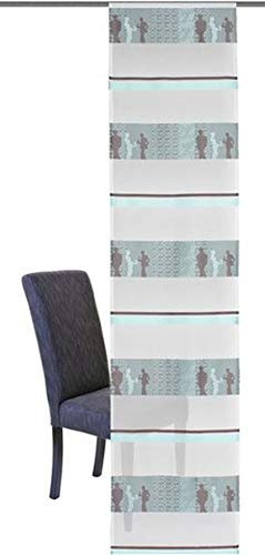 Gardinenbox.eu Schiebevorhang, Flächenvorhang, Farbe Aqua, 1 Stück, Home WOHNIDEEN, Größe: 245x60 cmca. 245x57 cm, mit Klettband