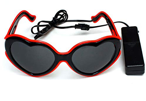 Ucult Soundsensitive LED-Herzbrille Farbe Rot