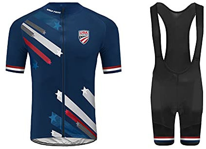UGLY FROG Gemütlich Fahrradbekleidung Radtrikot Set Fahrrad Trikot Radtrikot + Kurz Radhose mit Sitzpolster Triathlon Anzüge
