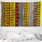 ABAKUHAUS Stammes Wandteppich und Tagesdecke, Motive aus Weiches Mikrofaser Stoff Waschbar ohne Verblassen Digitaldruck, 230 x 140 cm, Schwarz Orange