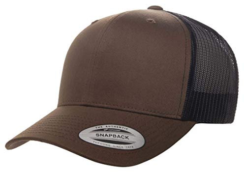 Yupoong Herren Single Trucker-Mütze, Coyote Brown/Black, Einheitsgröße