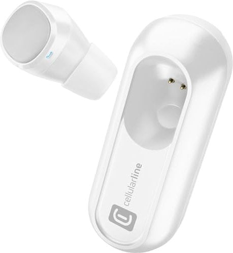 cellularline | Power Mini Headset | Cuffiette Auricolari Bluetooth In-Ear Wireless per Smartphone con Custodia di Ricarica
