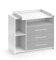 Vicco Cómoda Cambiador Oskar, Gris/Blanco, 113 x 100 cm
