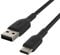 Belkin BoostCharge Braided USB C charger cable, USB-C to USB-A cable, USB type C charging cable for iPhone 16, 15, Samsung Galaxy S24, S23, Pixel, iPad, MacBook, Nintendo Switch and more - 15cm, Black