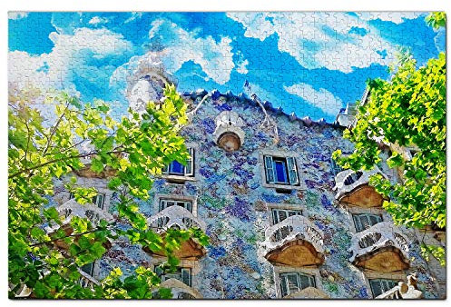 Spain Jigsaw Puzzle 1000 Piece Spain Casa Batllo Barcelona Puzzle Game Artwork Travel Souvenir Wooden