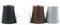 2 x Aesthetic Door Stop Bumpers with Fitting Screw Gate Stopper - PVC Rubber Material - 50mm x 60mm Size (Brown) Brown