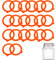 Replacement Silicone Seals for Jars Airtight Silicone Sealing Gaskets Rings, Leakproof Replacement Rubber Seals for Glass Clip Top Jars Storage Jars (20 PCS, Orange)