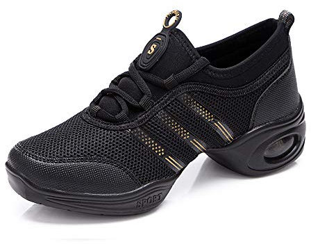 Padgene Damen Jazz Schuhe Tanzschuhe Damen Mode Mesh Lace Up Schuh Freizeit Training Sneaker Sport Outdoorschuhe Laufschuhe Modern Tanz Jazz Tango Gymnastik Schuhe