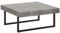 Couchtisch in Betonoptik/Schwarze Beine MDF-Platte/Eisen 75 x 75 cm Deluz
