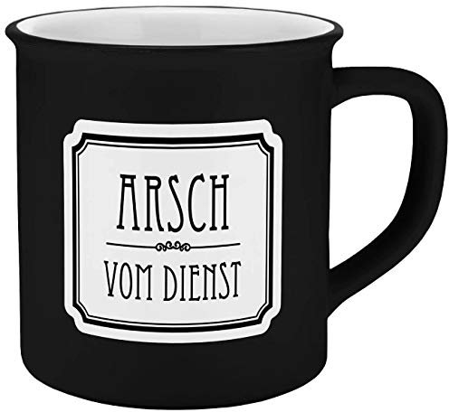 Tasse Arsch vom Dienst Emaille-Optik 400ml