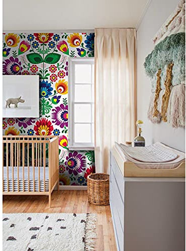 Coloray Le Papier Peint Décoration Meuble Chambre Salon Cuisine Entoilage Muraux 250x104cm En Tissu Intissé - Floral polonais rouge