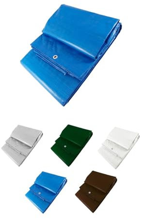 Jardin202 - Toldo Reforzado Impermeable | Lona Multiusos | con Ojales | Seleccione Medida | 4X6M. (Azul)