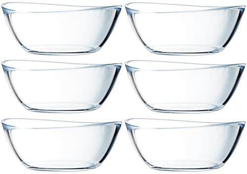 Cristal D'arques Coupelle Glass Bowls - Dessert Ice Cream - Set of 6 - Diameter 14cm