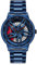 RWXCOW Herren Uhren, Auto Rad Felgen Nabe Uhr, Hohl wasserdicht Sport Uhr für Herren Geschenke Armbanduhren Blau（Stahlband）