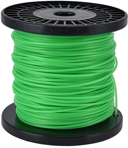 Fdit Filo Decespugliatore 2mm x 100m, Filo Tagliaerba Rotondo in Nylon Verde Ricambi per Tagliabordi